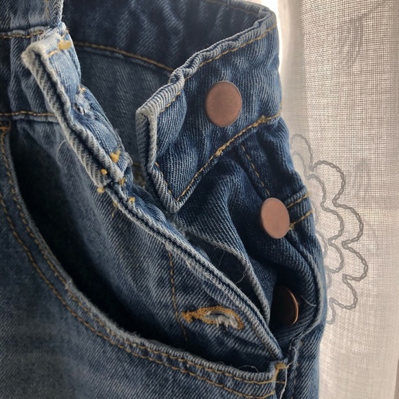 Forever 21 Overall Jeans Size 26 med wash - Picture 8 of 16